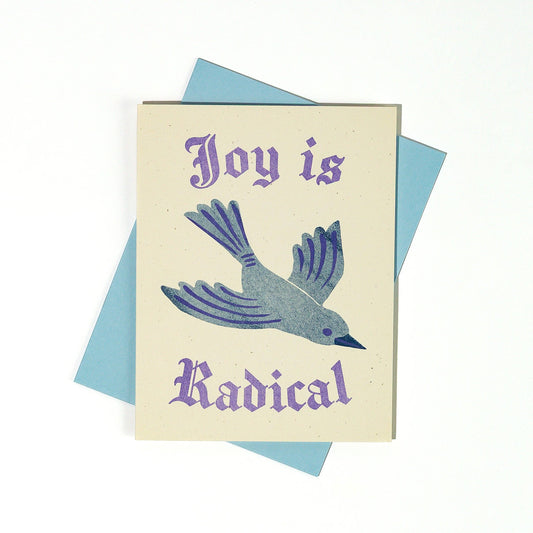 Joy is Radical - Risograph Greeting Card