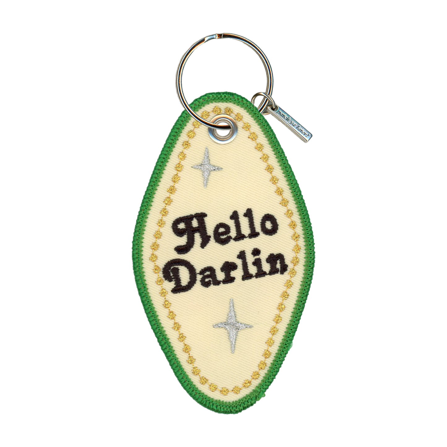Hello Darlin' Embroidered Keychain
