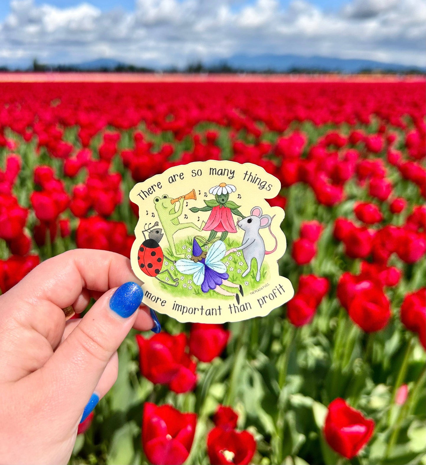 More Important Than Profits Sticker