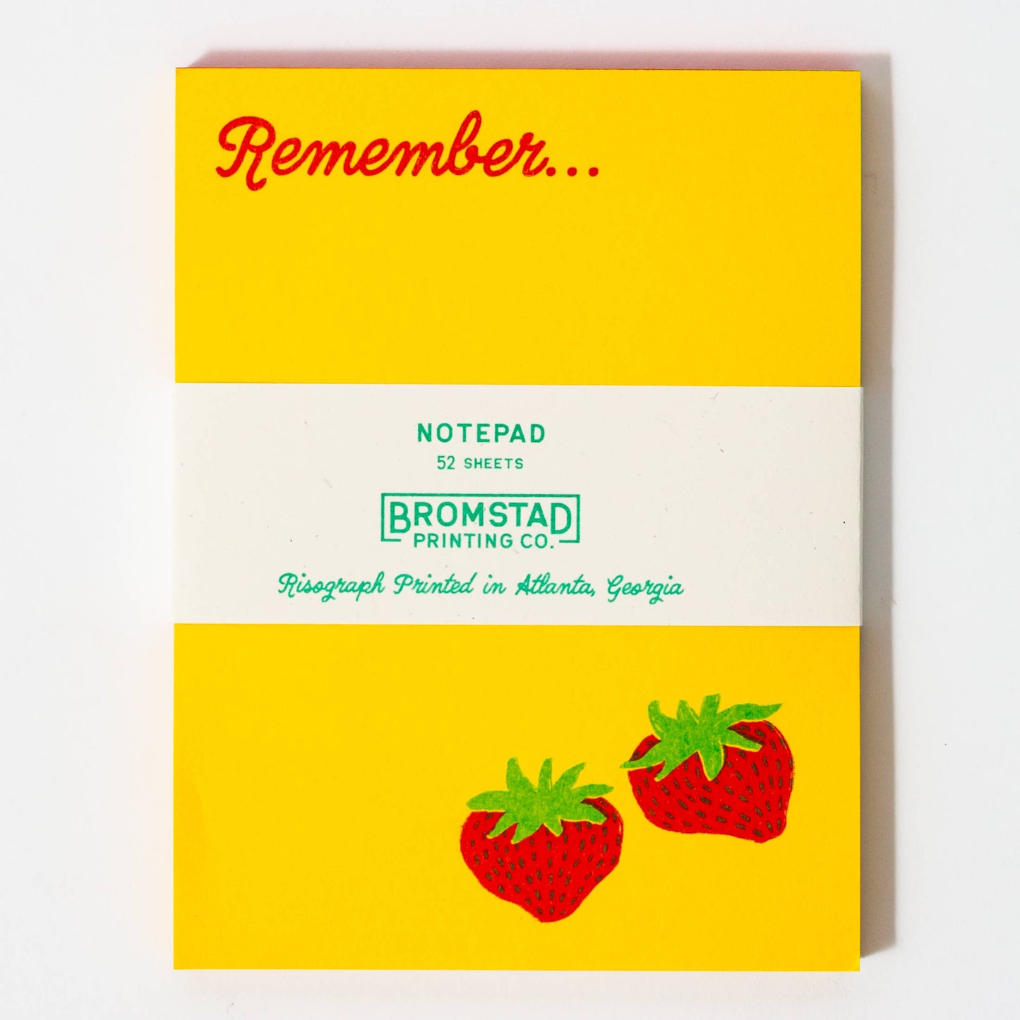 Remember Strawberry - Risograph Notepad