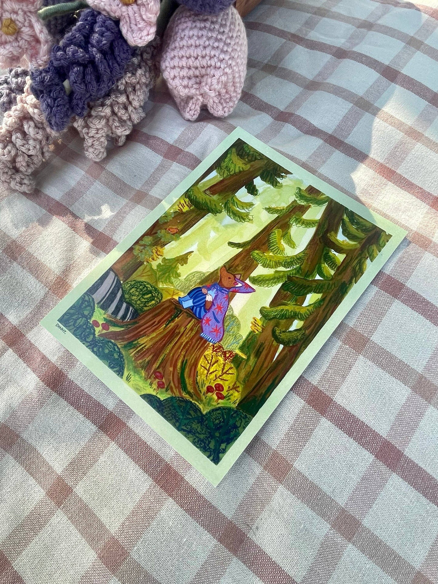 Wizard Fox in the Forest Illustration