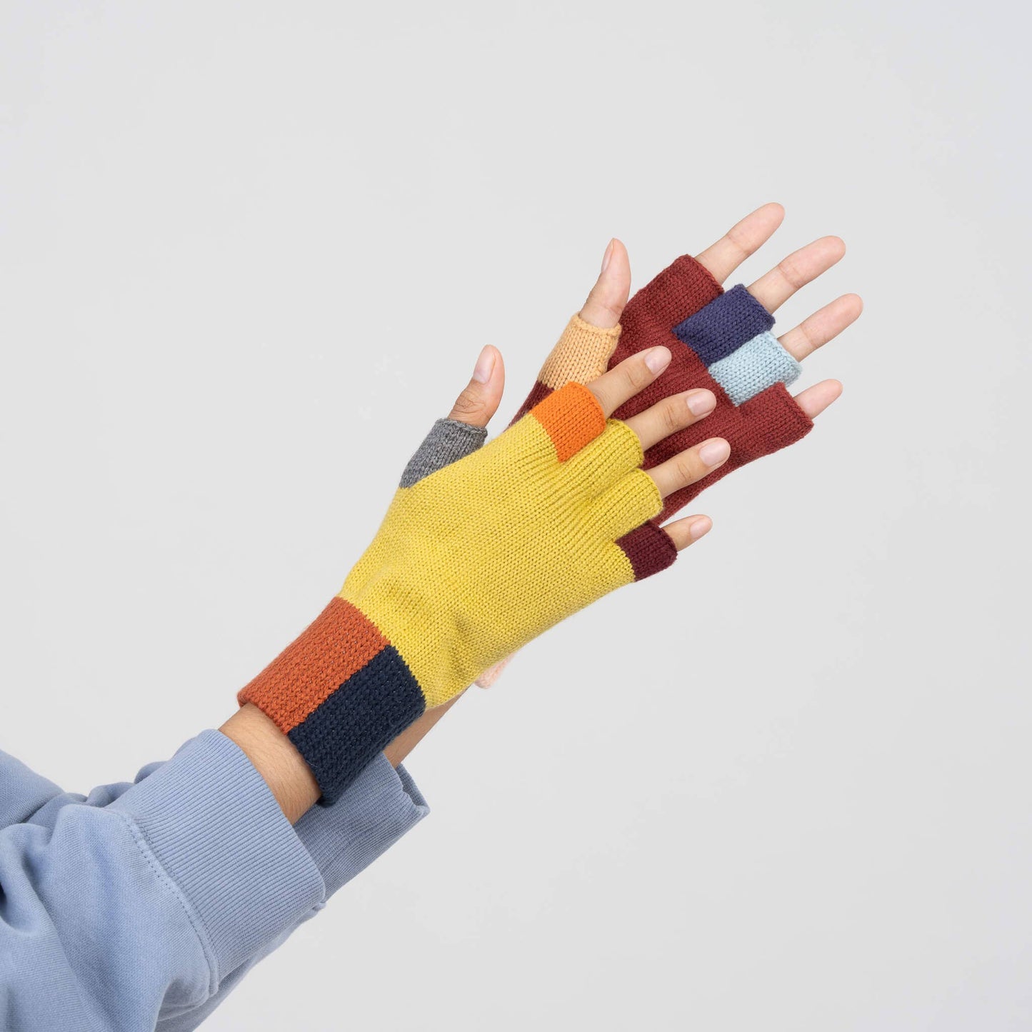 Mismatch Fingerless Gloves