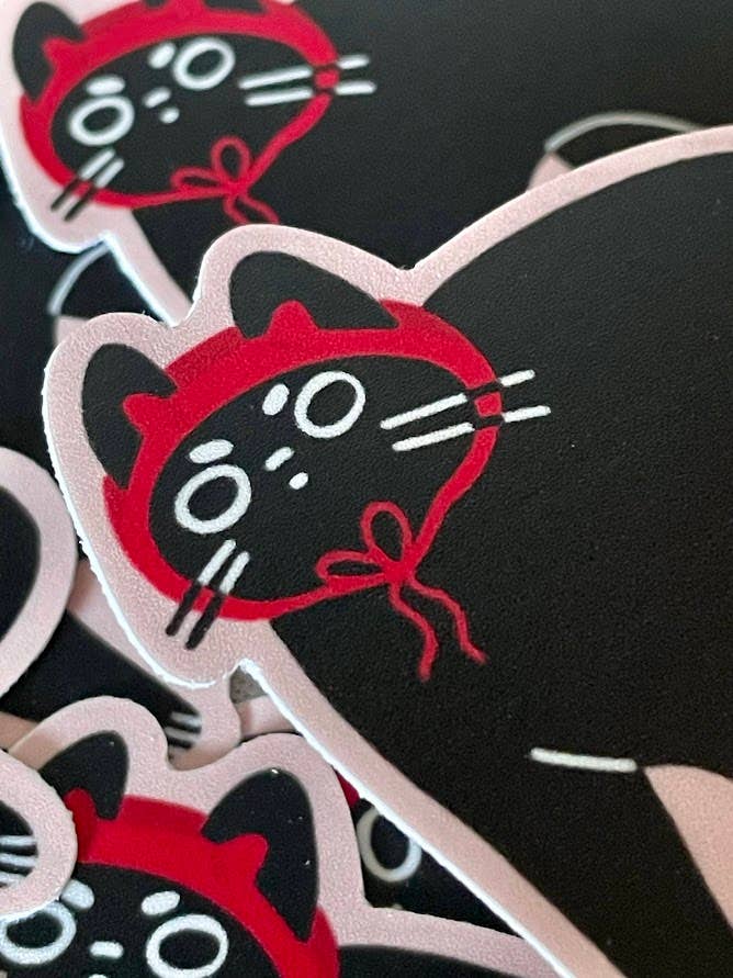 Evil Cat Matte Sticker
