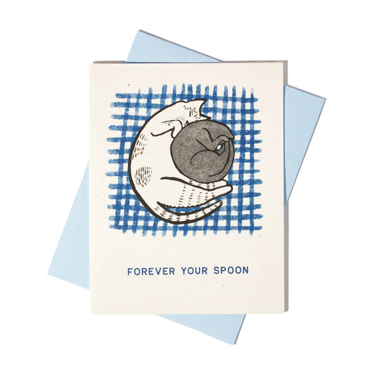 Forever Your Spoon - Risograph Card