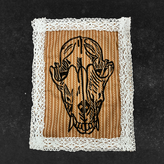 Large Skull With Lace Patch