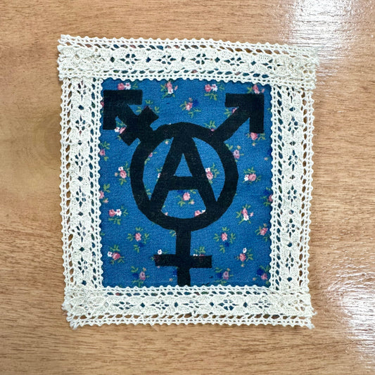 Tranarchy Floral Black Lace Patch