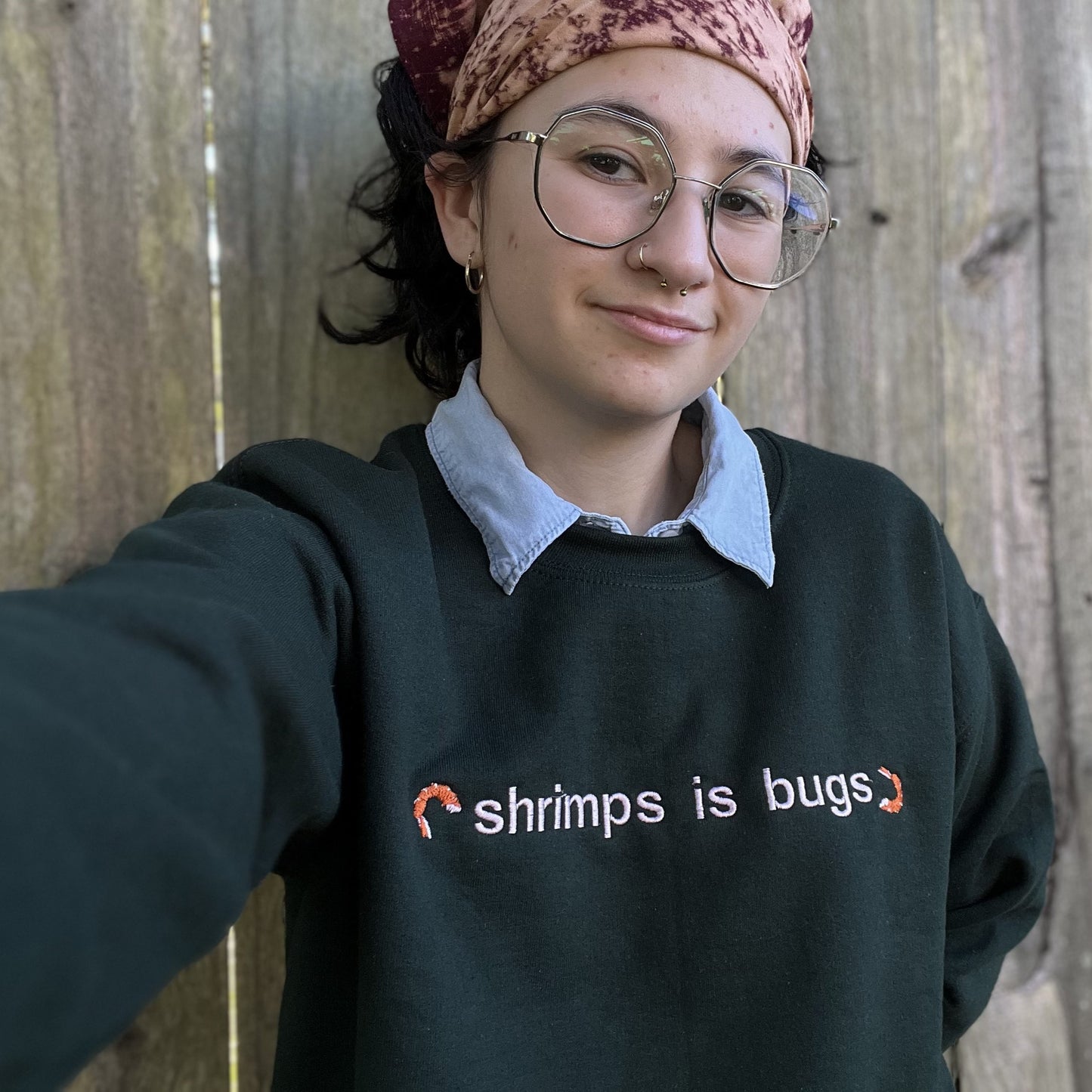 *Made to Order* Shrimps is Bugs Embroidered Crew