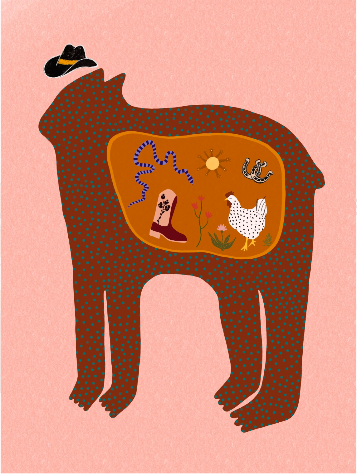 Cowboy-eating Creature #1 Giclée Print