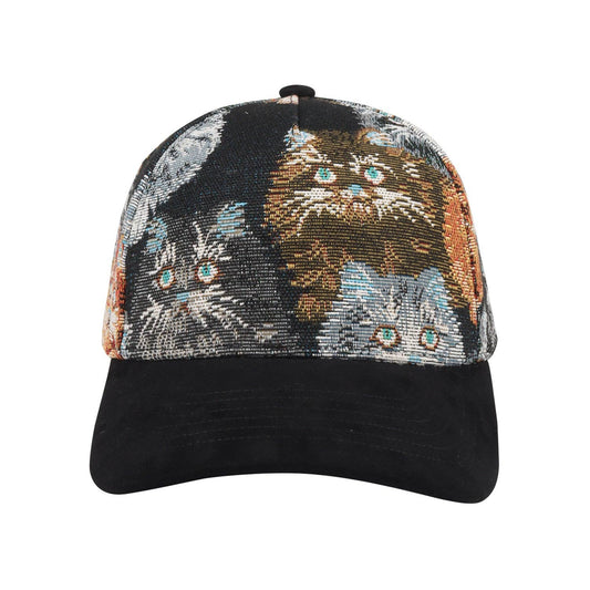 Jacquard Cat Tapestry Baseball Cap