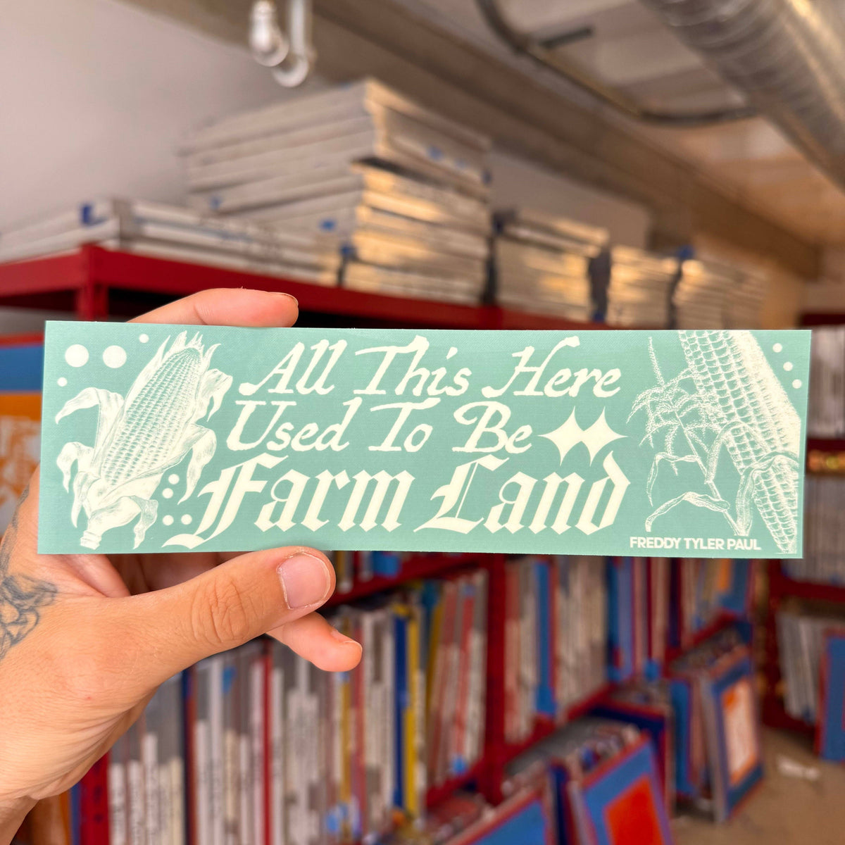 ‘Farm Land’ Bumper Sticker