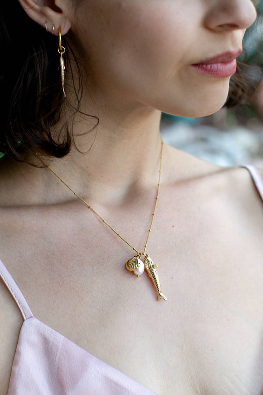 Pesce Hoops - 18K Gold Plated