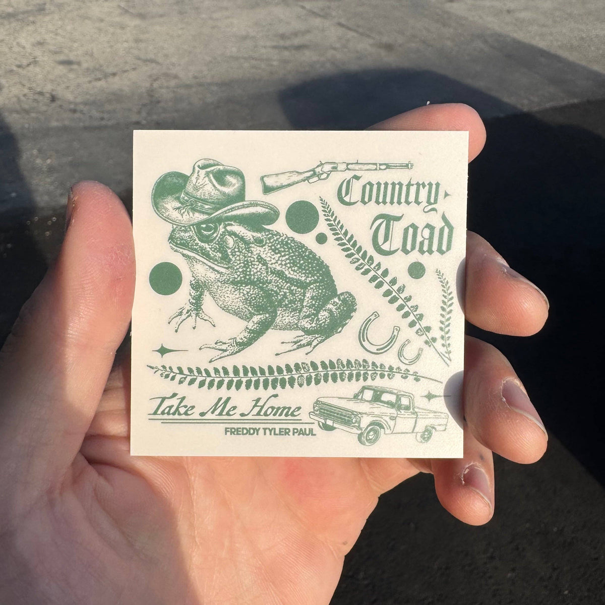 'Country Toad' Little Sticker