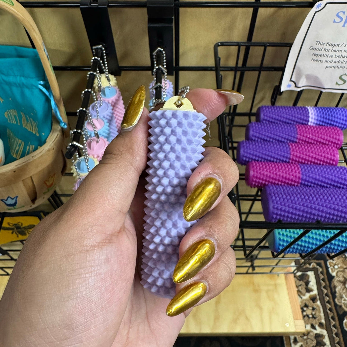 Many Spikes Mini Keychain
