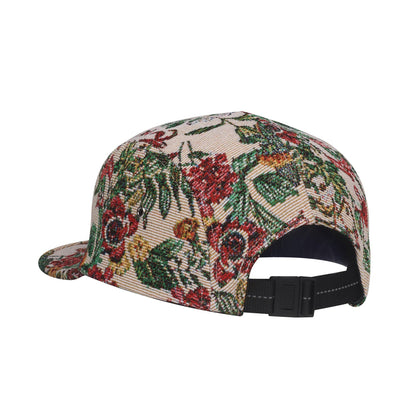 Bold Floral Jacquard 5 Panel Camp Cap