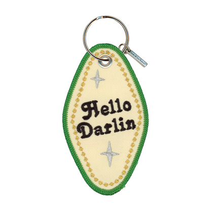 Hello Darlin' Embroidered Keychain