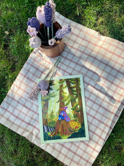 Wizard Fox in the Forest Illustration