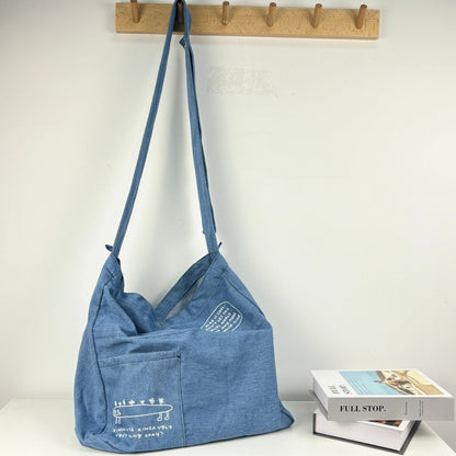 KAUBOII: Large denim tote bag