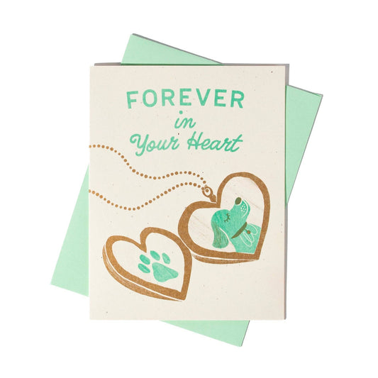 Forever In Your Heart Dog - Risograph Card