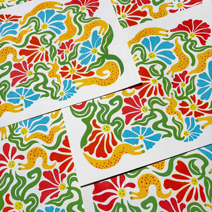 Sluggo's Garden - Risograph Print