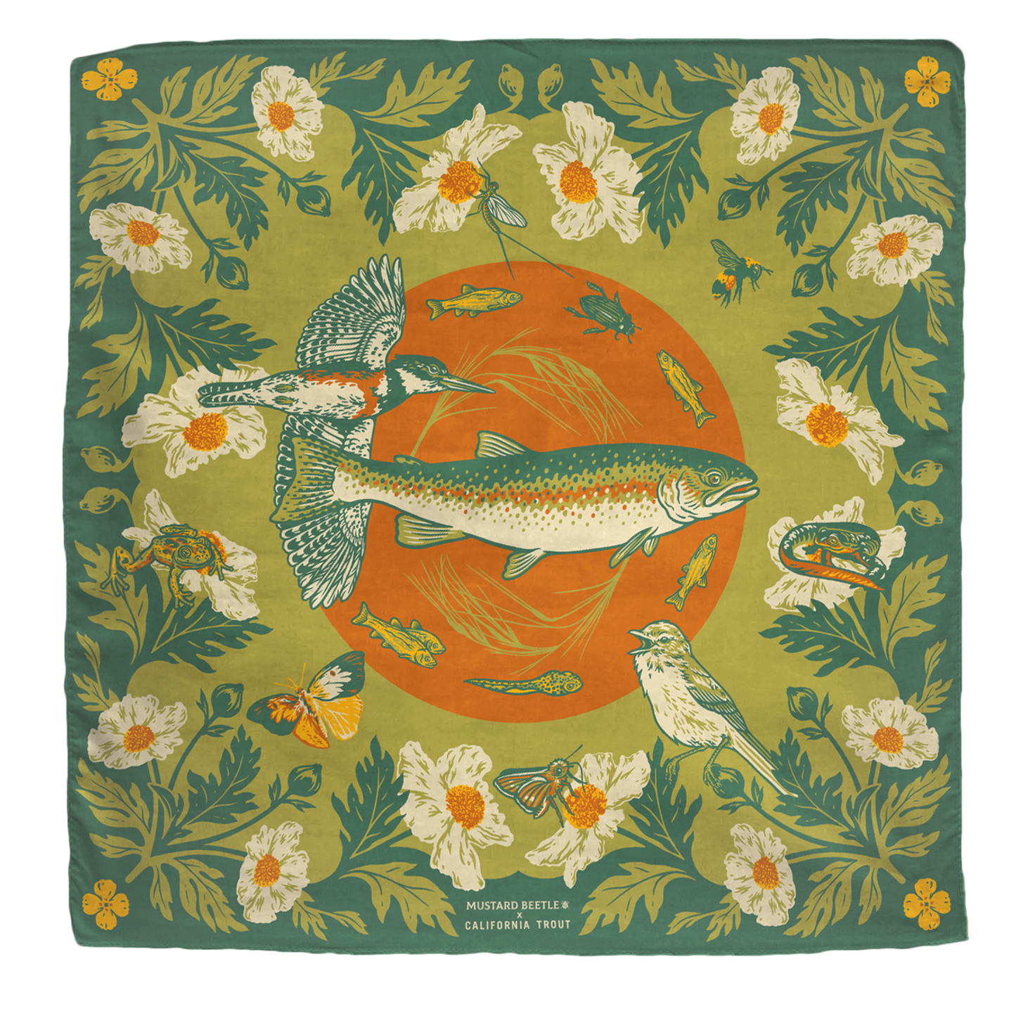 Organic Fair Trade Bandana: Malibu Creek for CalTrout