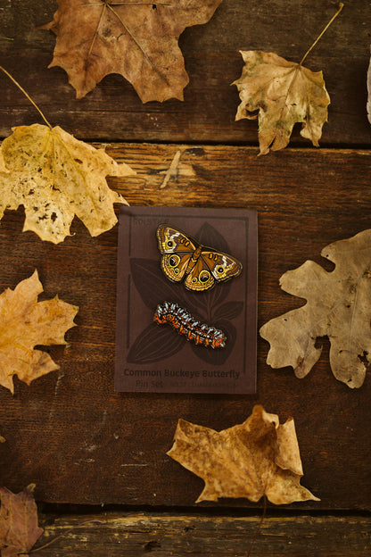 Common Buckeye Butterfly Pin Set