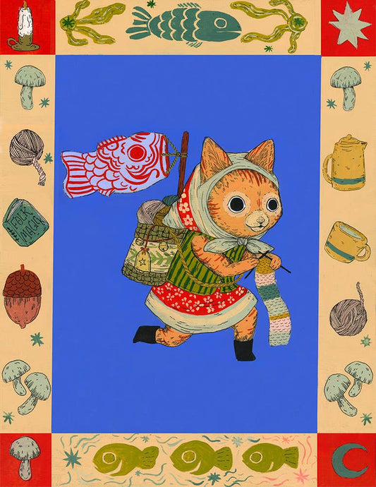 Cat Adventure Art Print 8.5 x 11