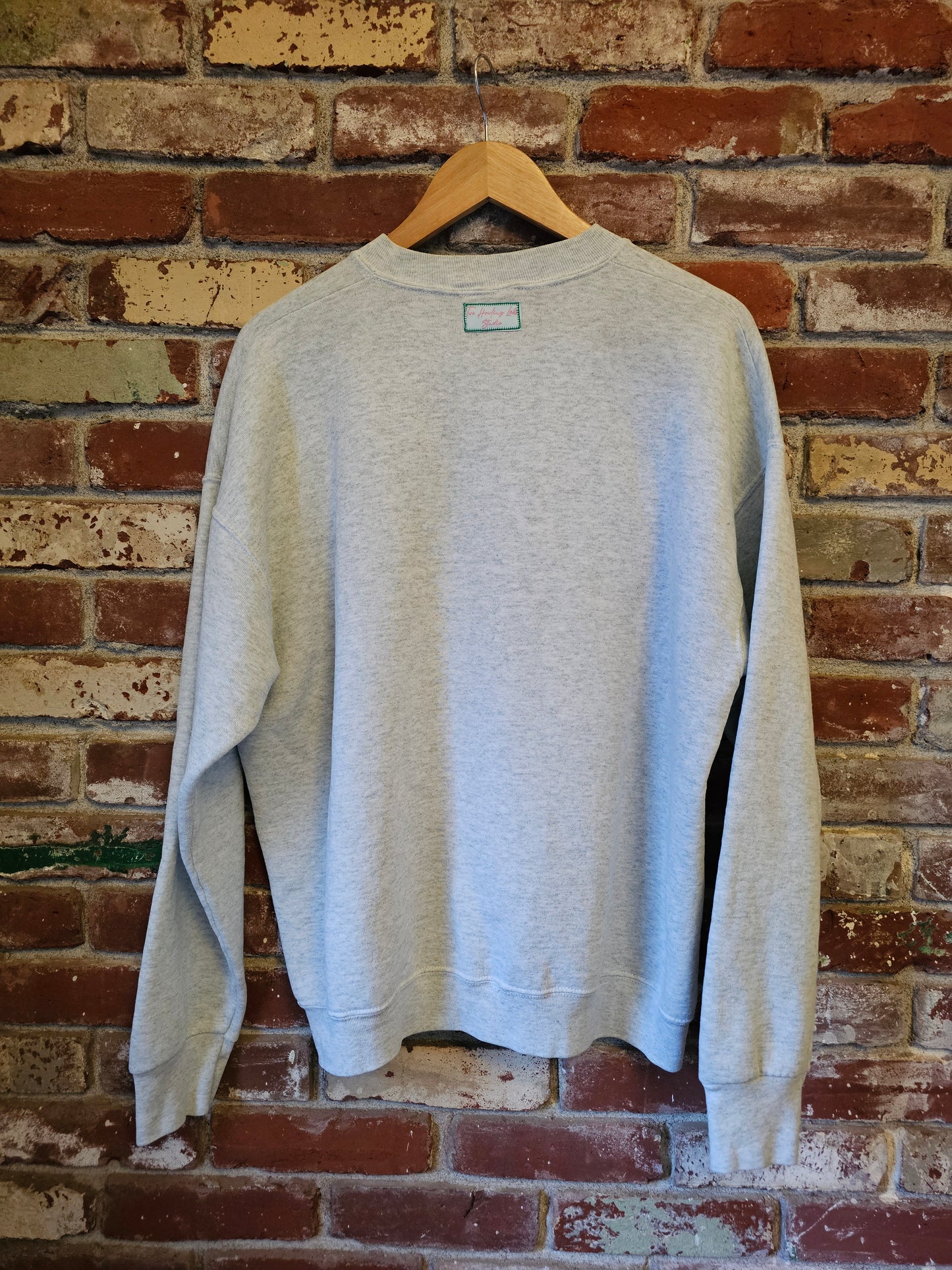 The Saint Crewneck - Upcycled Holiday Crewneck with Deer in Wreath