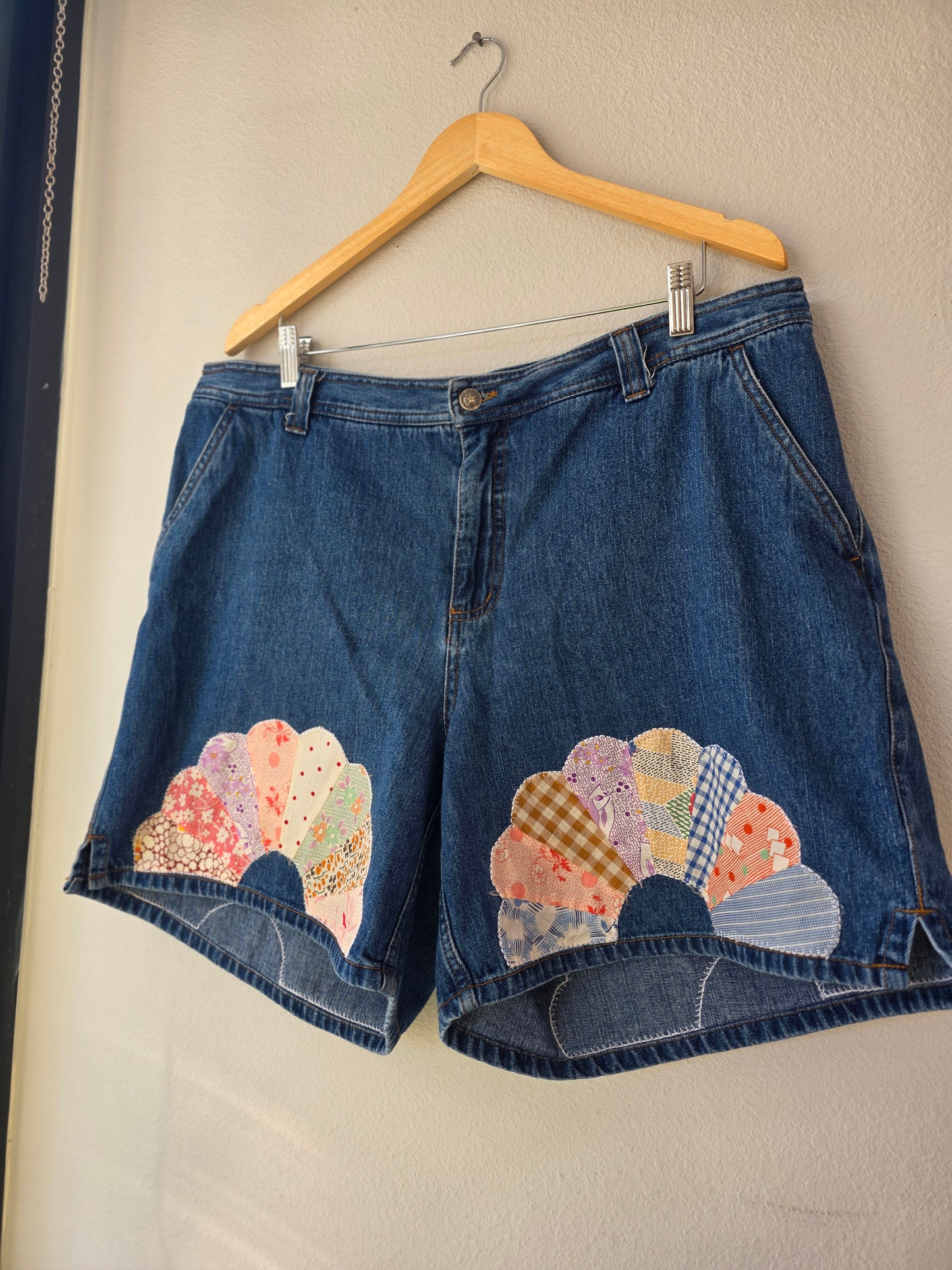 The Toulouse Shorts - Upcycled Vintage Shorts w/ Dresden Quilt Patches