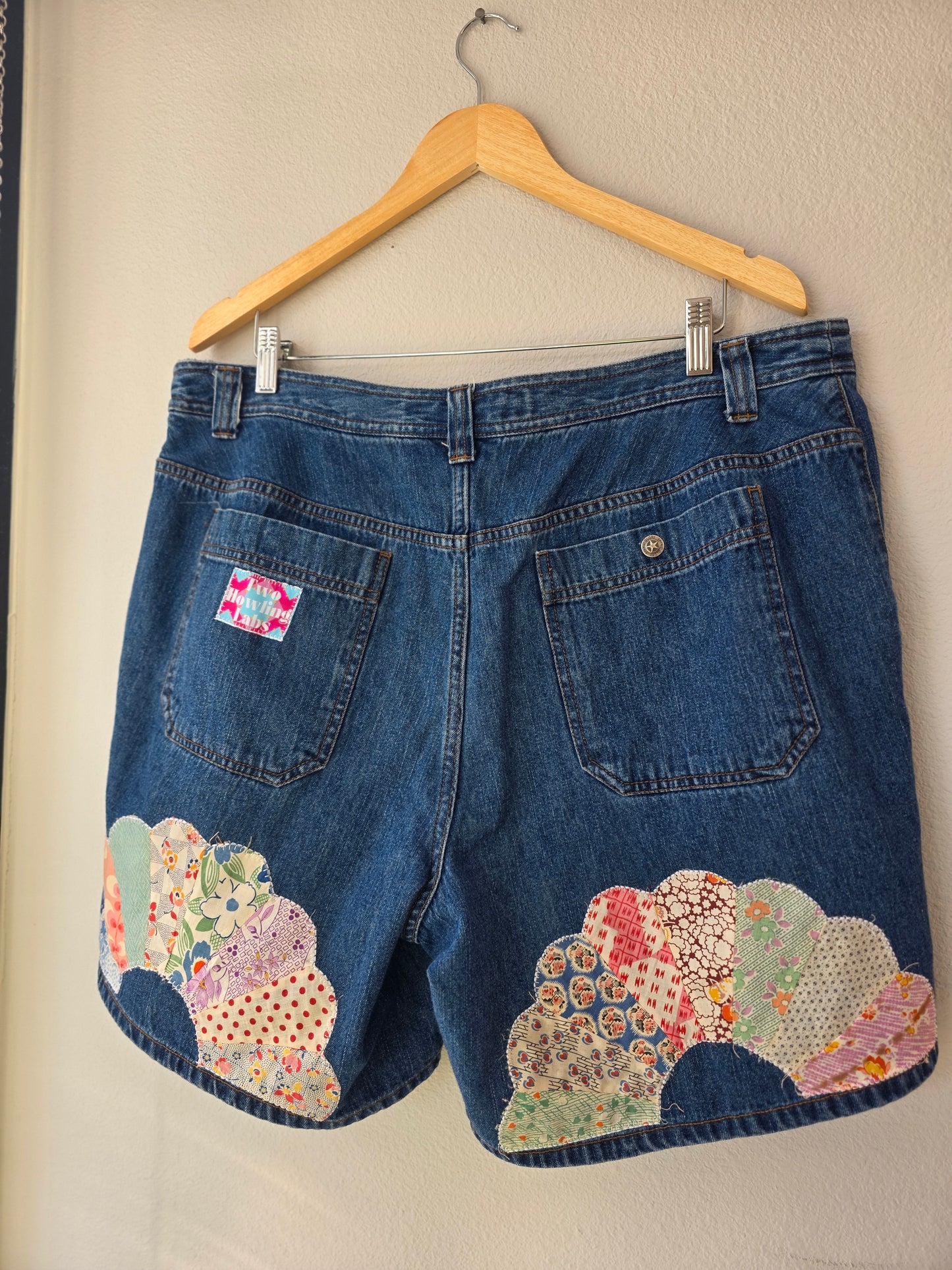 The Toulouse Shorts - Upcycled Vintage Shorts w/ Dresden Quilt Patches