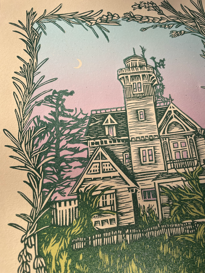 Practical Magic Linocut Print