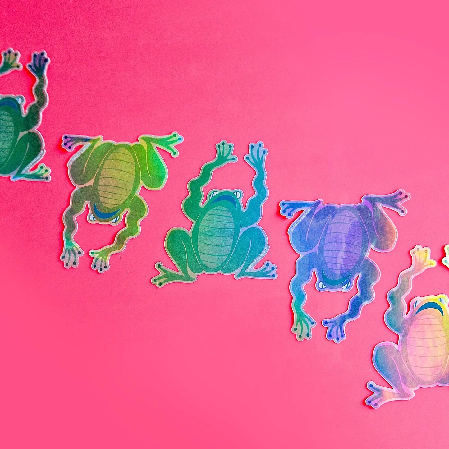 Panic Frog Holographic Sticker