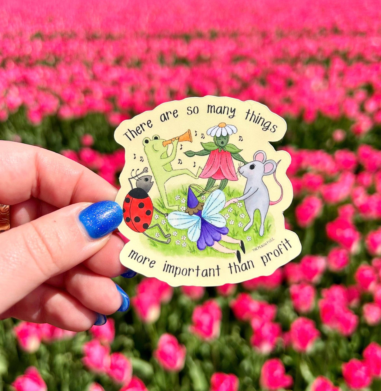 More Important Than Profits Sticker