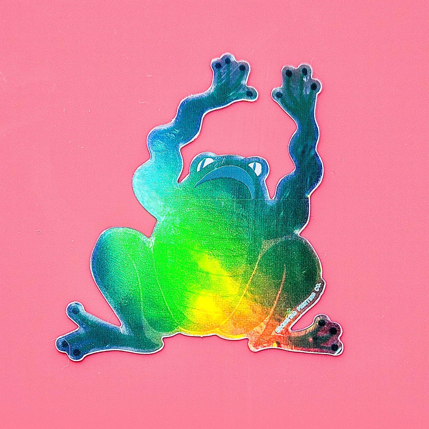 Panic Frog Holographic Sticker