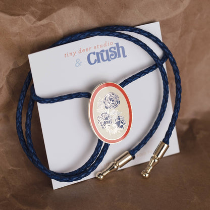 Floral Bolo Tie with Crush