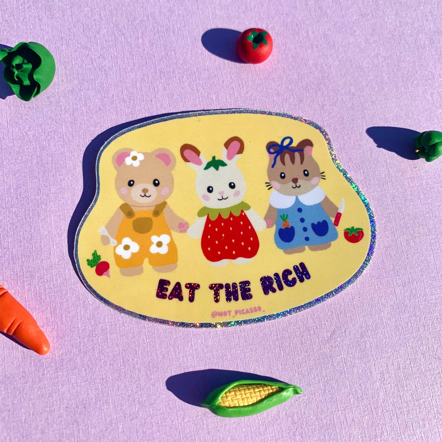 Eat the Rich Critter Sticker