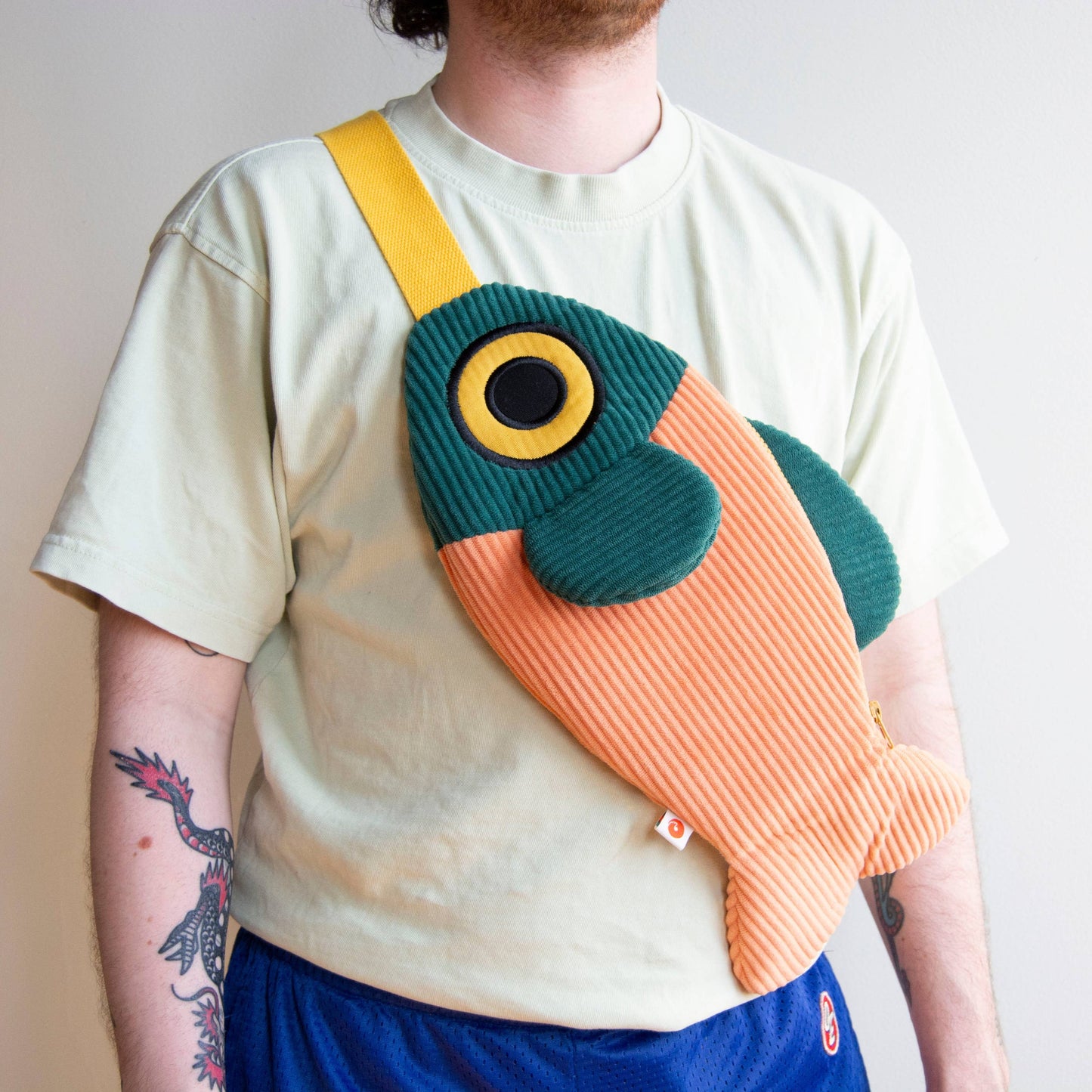 The Fish Bag - Coral / Dark Green