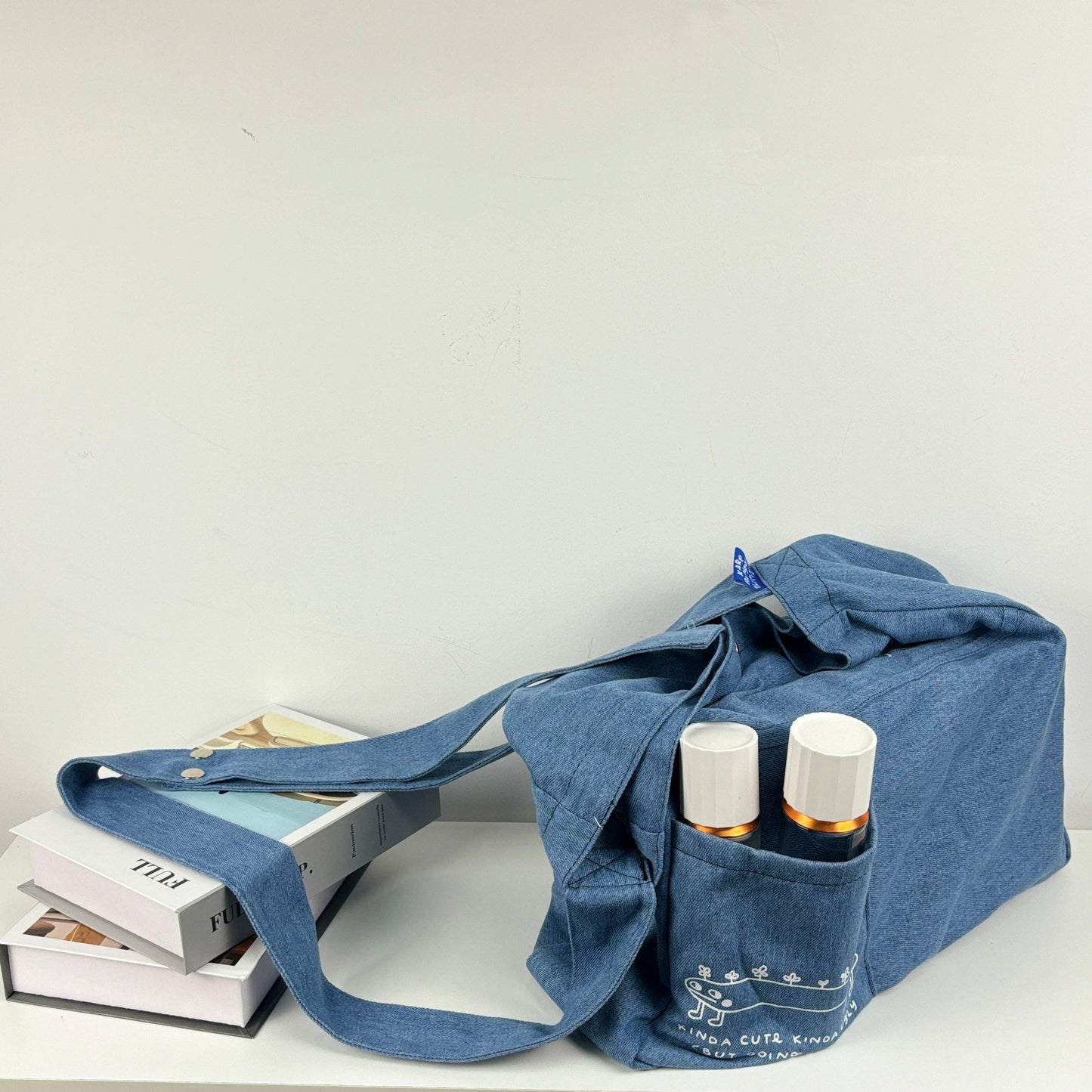 KAUBOII: Large denim tote bag