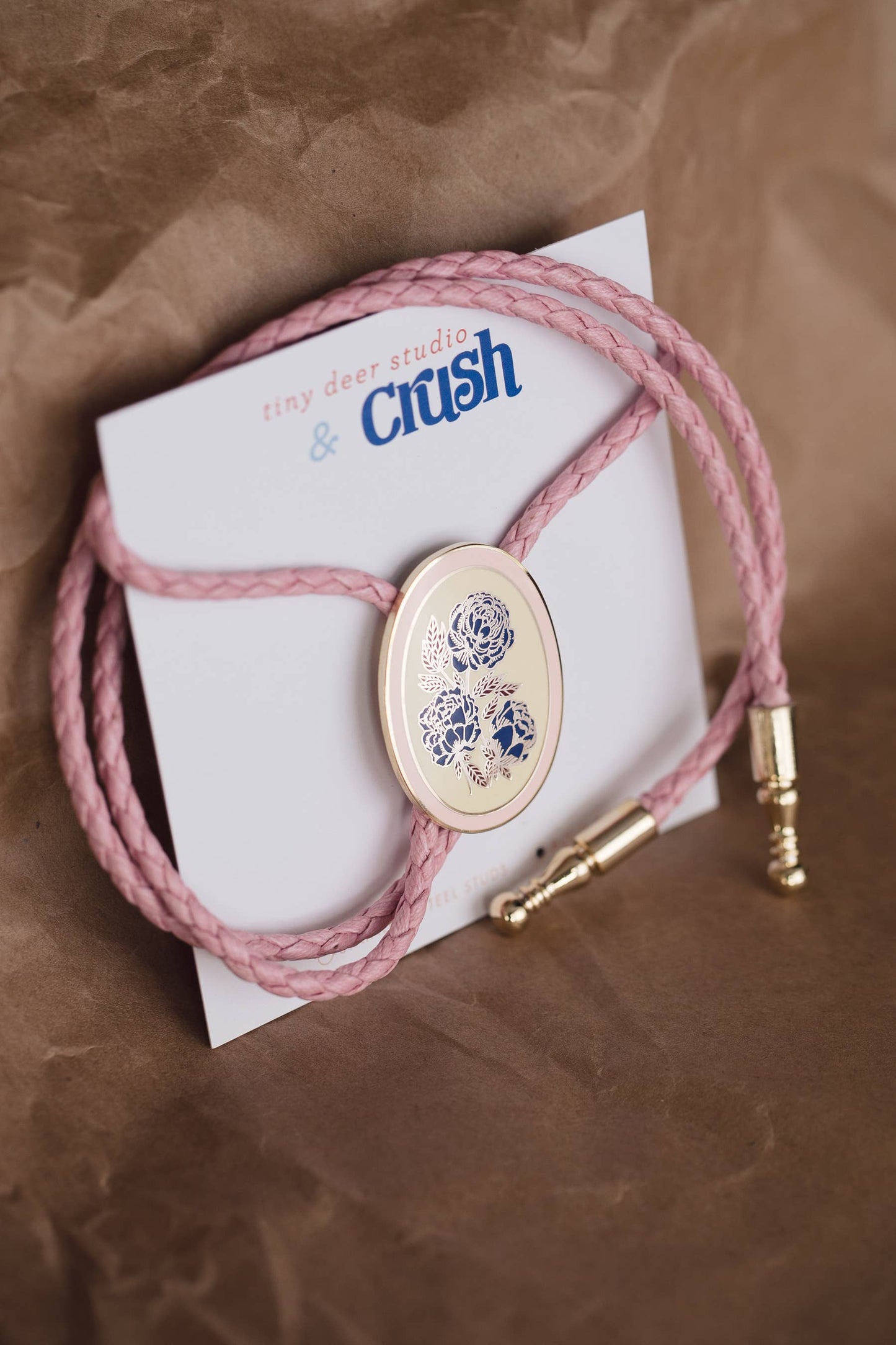Floral Bolo Tie with Crush