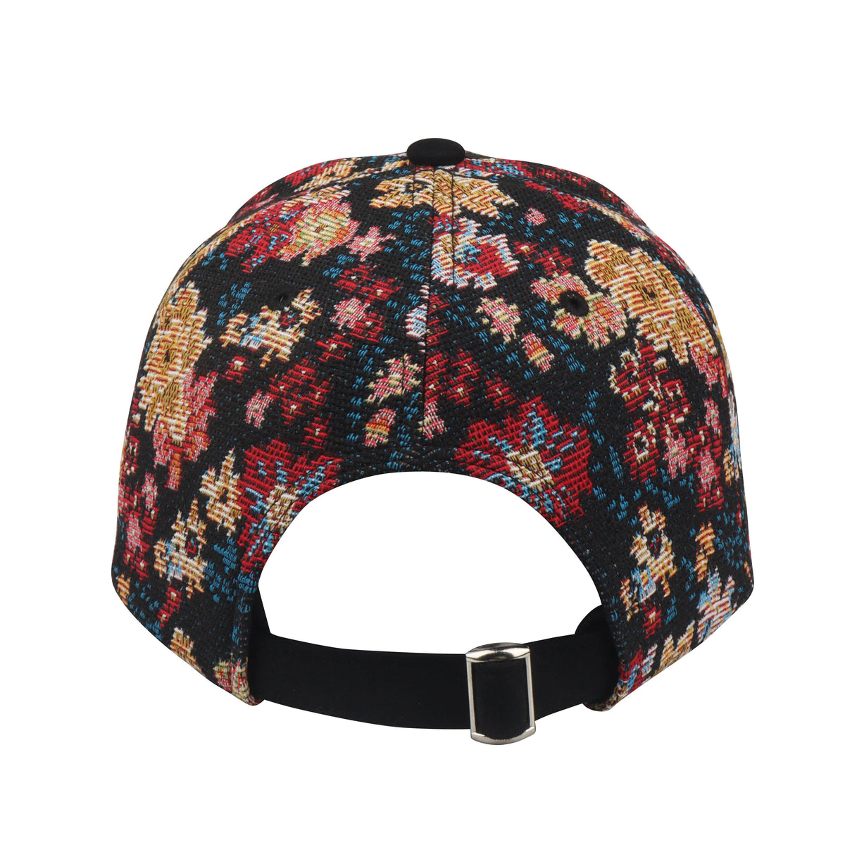 Dark Floral Tapestry Baseball Cap