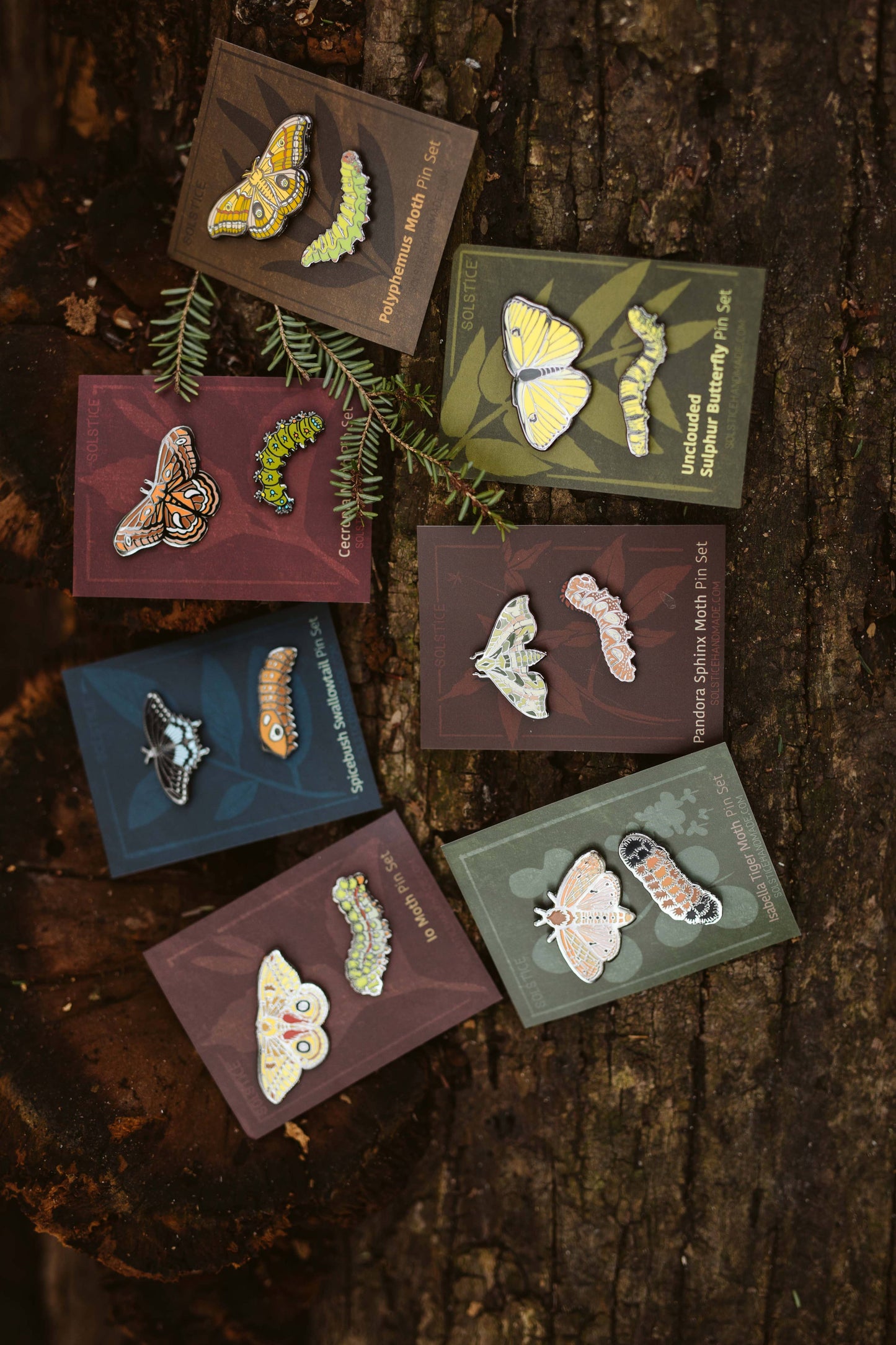 Pandora Sphinx Moth Pin Set