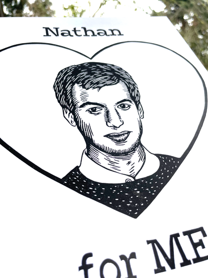 Nathan Fielder Linocut Print