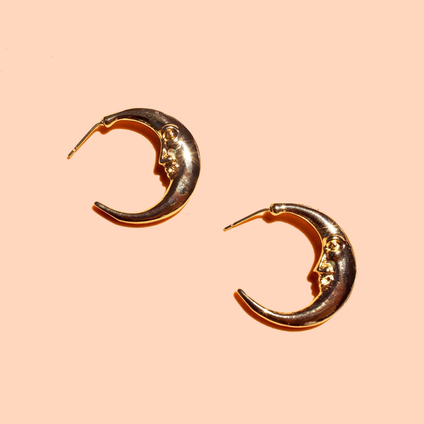 Moonstruck Hoops - 18k Gold Plated