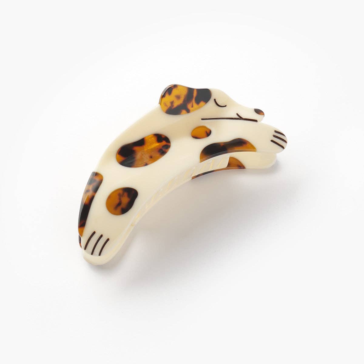 Tortie Puppy Hair Claw - Tortoise Acetate Cute Dog Hair Clip
