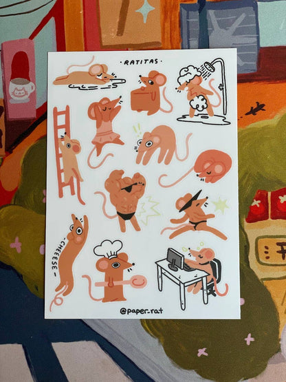 Ratitas Sticker Sheet | Journaling Stationery