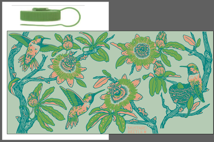 32oz Nalgene: Hummingbirds