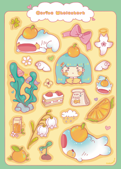 Gerine Whale Shark Sticker Sheet
