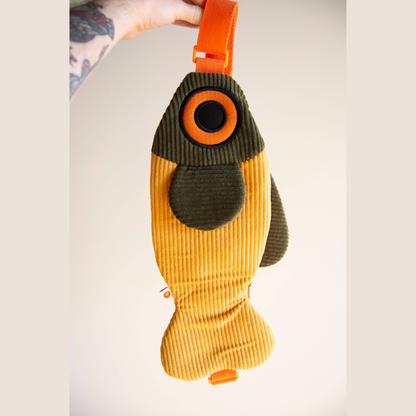 The Fish Bag - Mustard / Forest Green