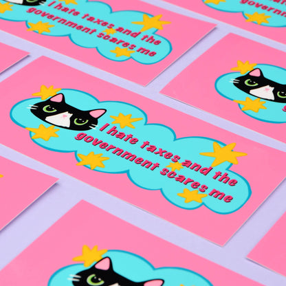 I Hate Taxes Bumper Sticker