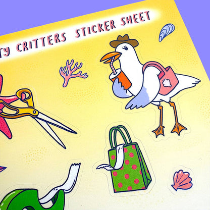 Crafty Critters Sticker Sheet