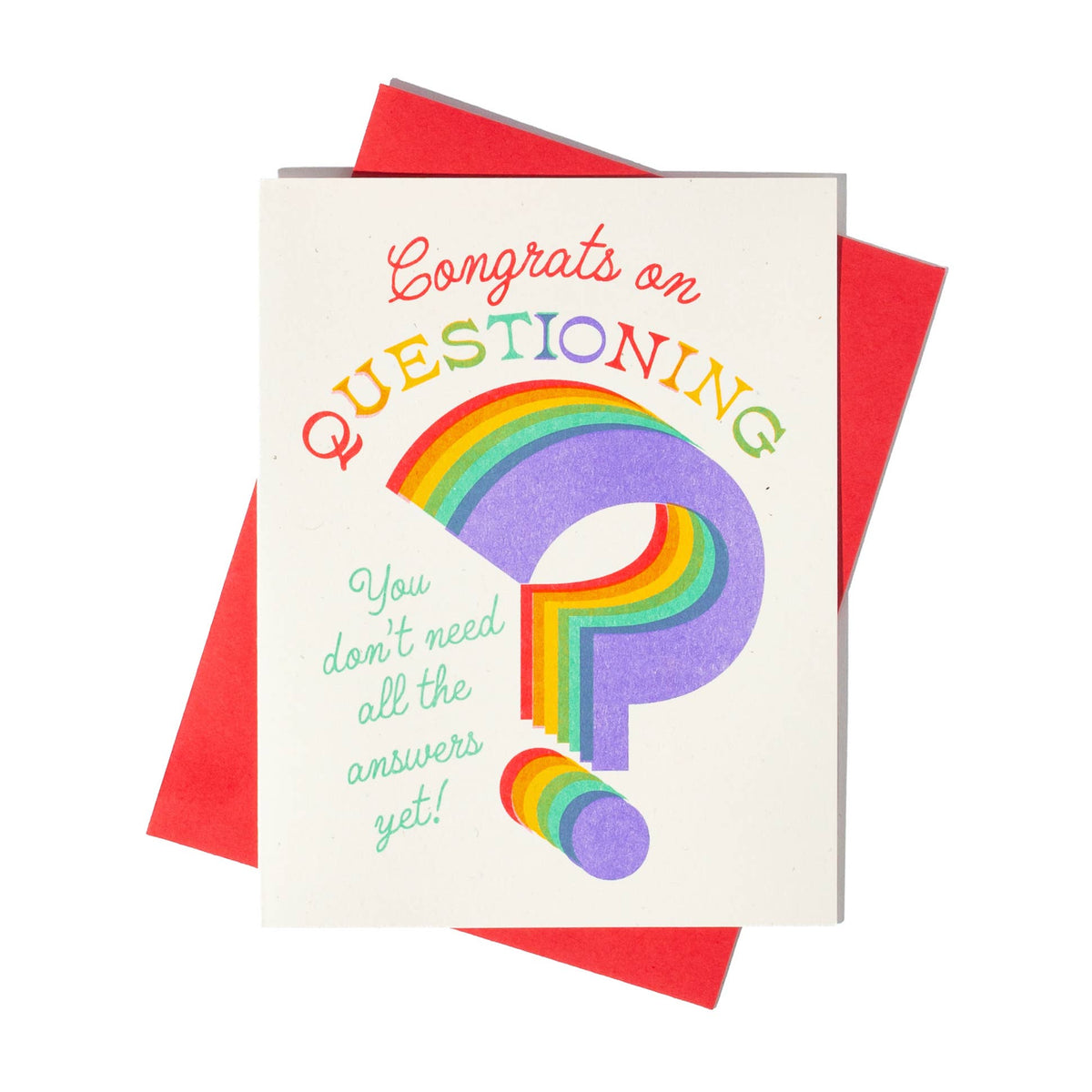 Congrats on Questioning - Risograph Greeting Card